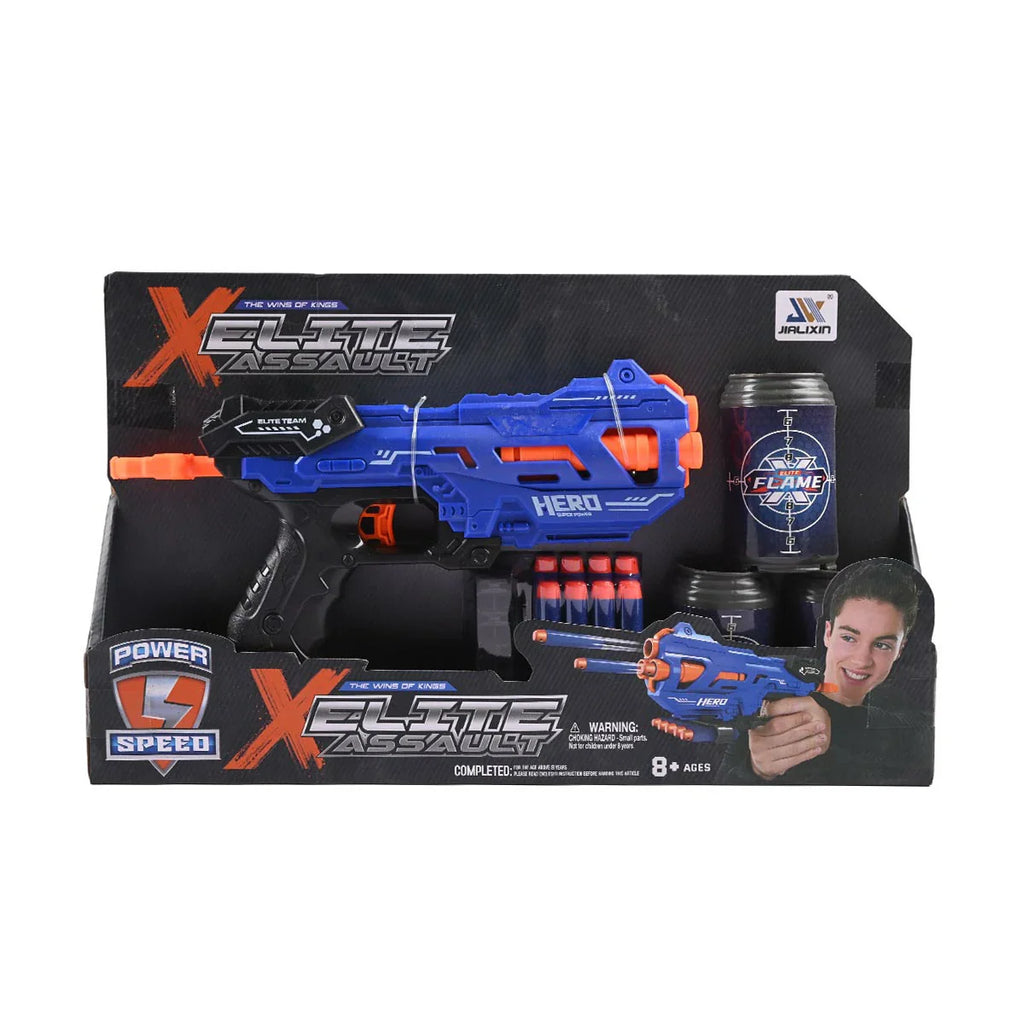 Picture of X-Elite Assault HERO Manual Foam Dart Blaster Kit - by Raja Sahib Kids