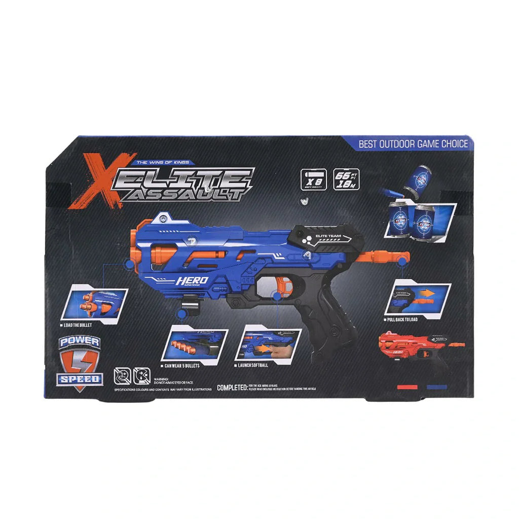 Picture of X-Elite Assault HERO Manual Foam Dart Blaster Kit - by Raja Sahib Kids