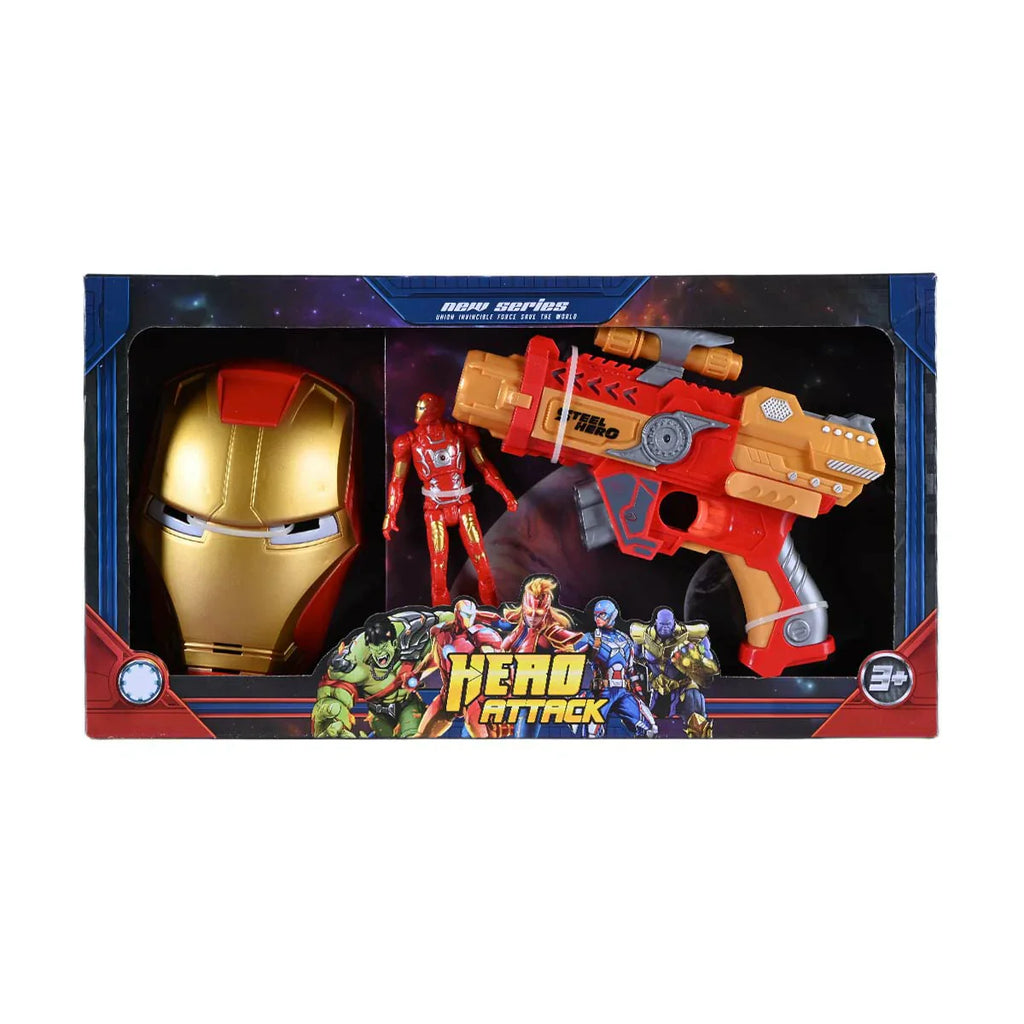 Picture of Superhero Themed Blaster, Mask, and Figure Set - by Raja Sahib Kids