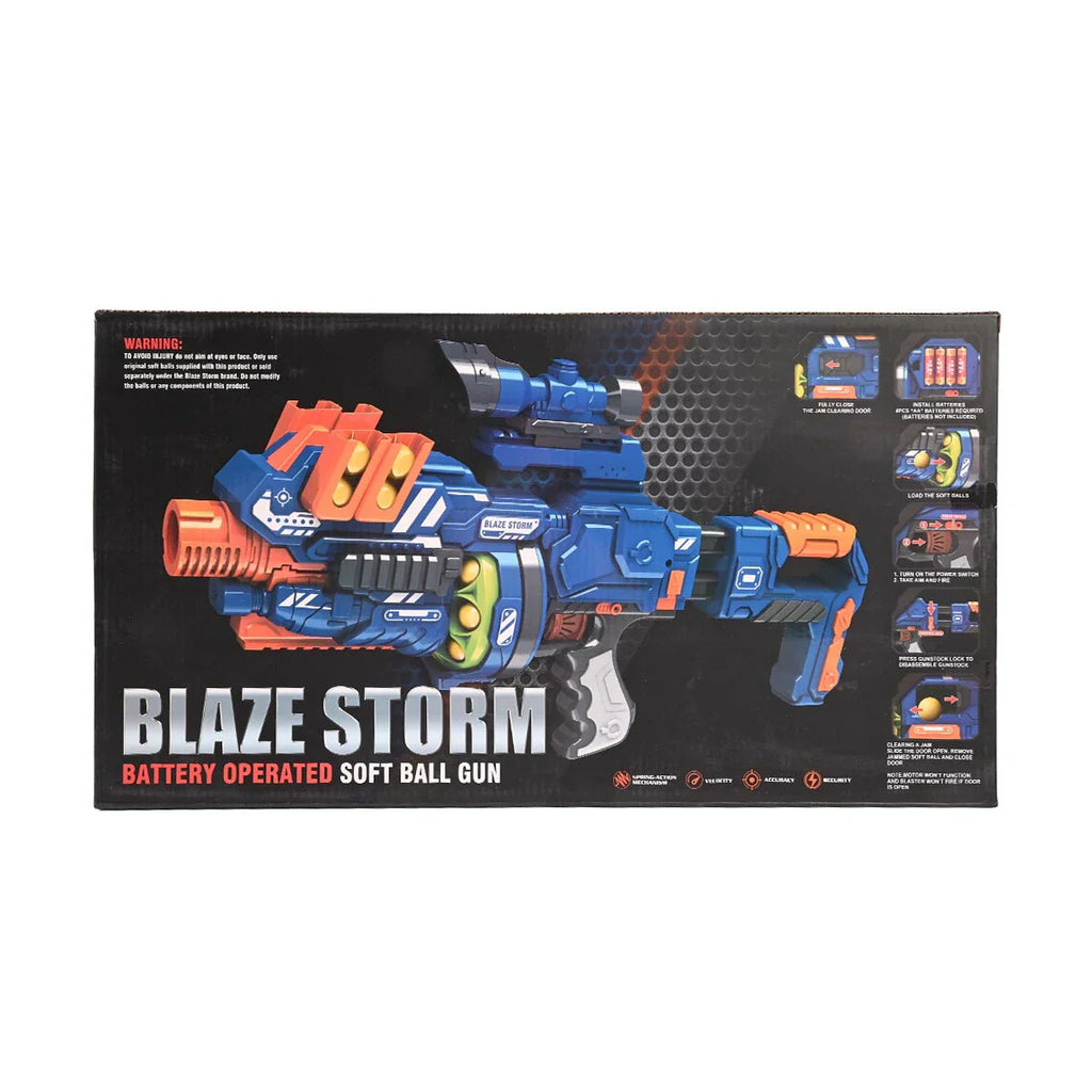 Picture of Blaze Storm Battery Operated Soft Ball Gun with 12 Pieces (Ages 14+) - by Raja Sahib Kids