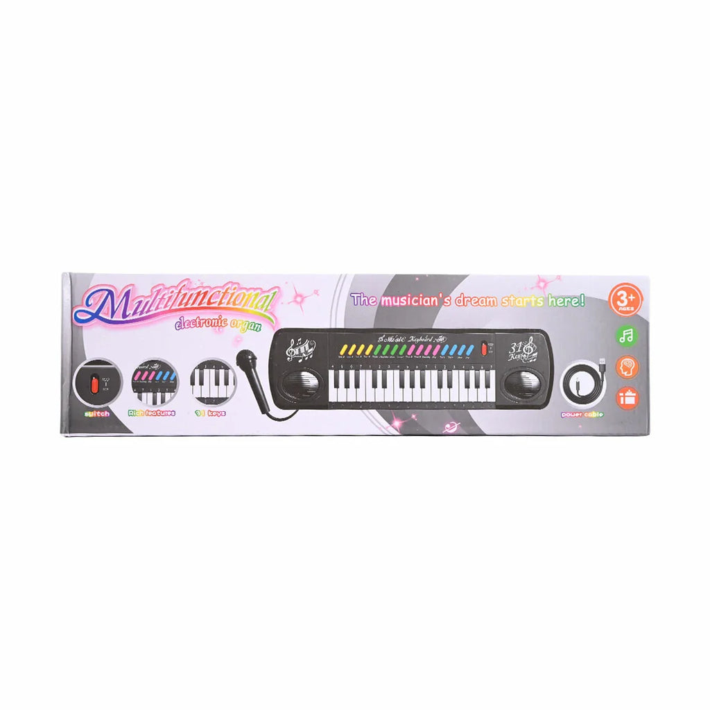 Picture of Multifunctional 31-Key Electronic Organ Keyboard with Microphone & Recording Function - USB Powered (Ages 3+) - by Raja Sahib Kids