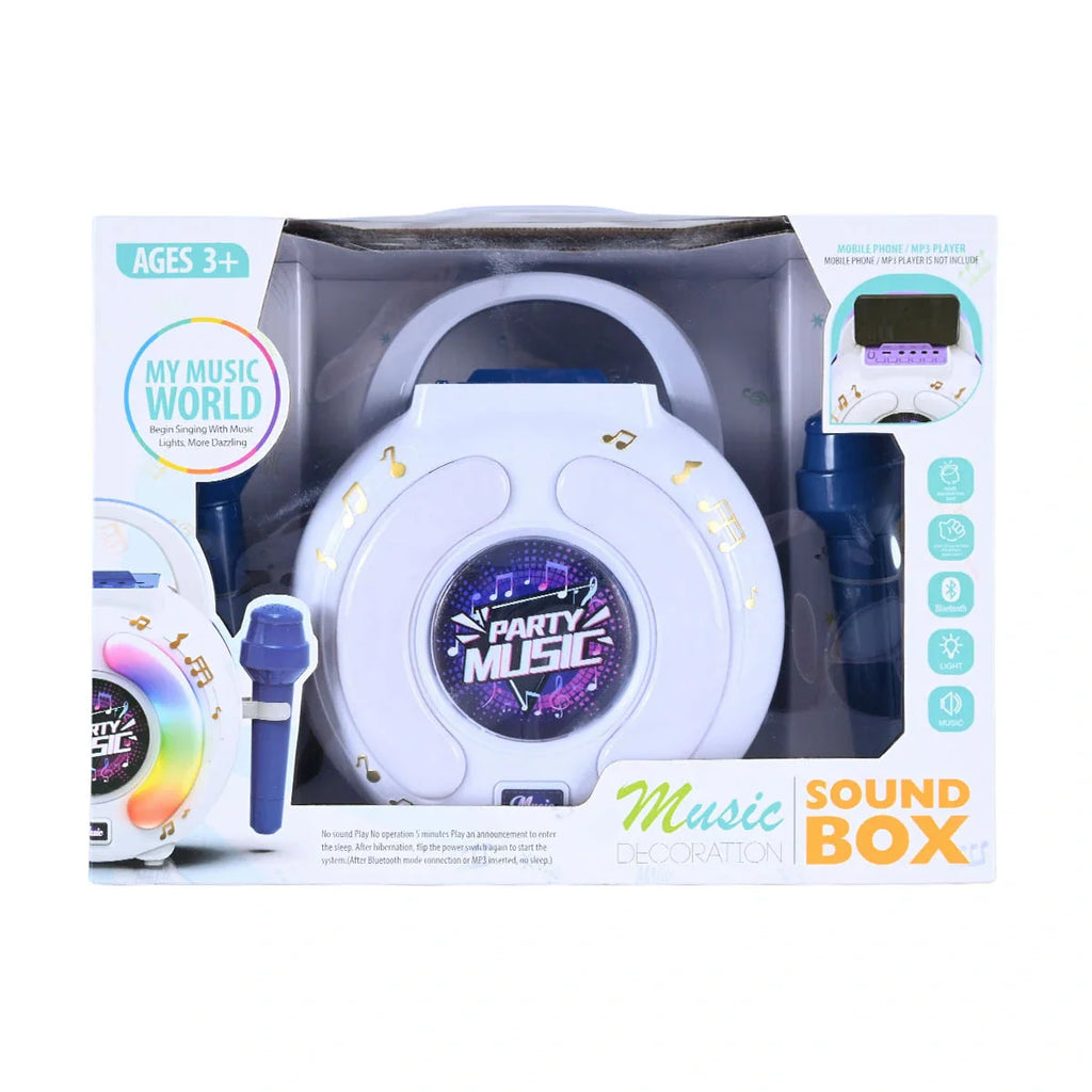 Picture of My Music World Bluetooth Party Music Sound Box with Two Microphones - by Raja Sahib Kids