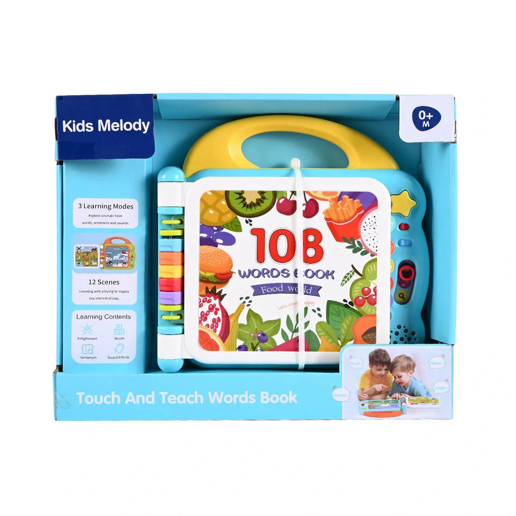 Picture of Kids Melody Touch and Teach Words Book: 108 Words, 3 Learning Modes & 12 Interactive Scenes (0+ Months) - by Raja Sahib Kids