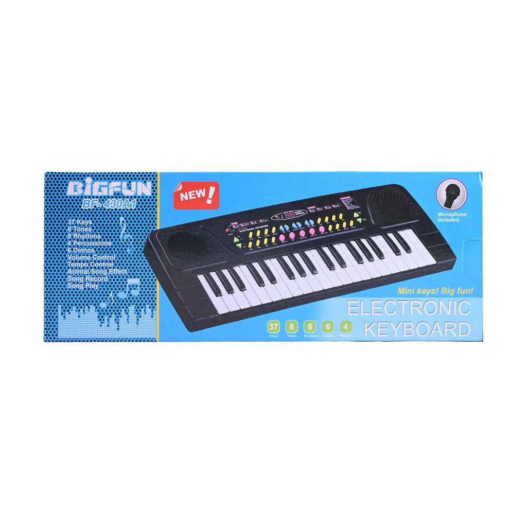 Picture of BIGFUN BF-430A1 Electronic Keyboard (37 Mini Keys) - Portable Digital Piano with Microphone and Demo Songs - by Raja Sahib Kids