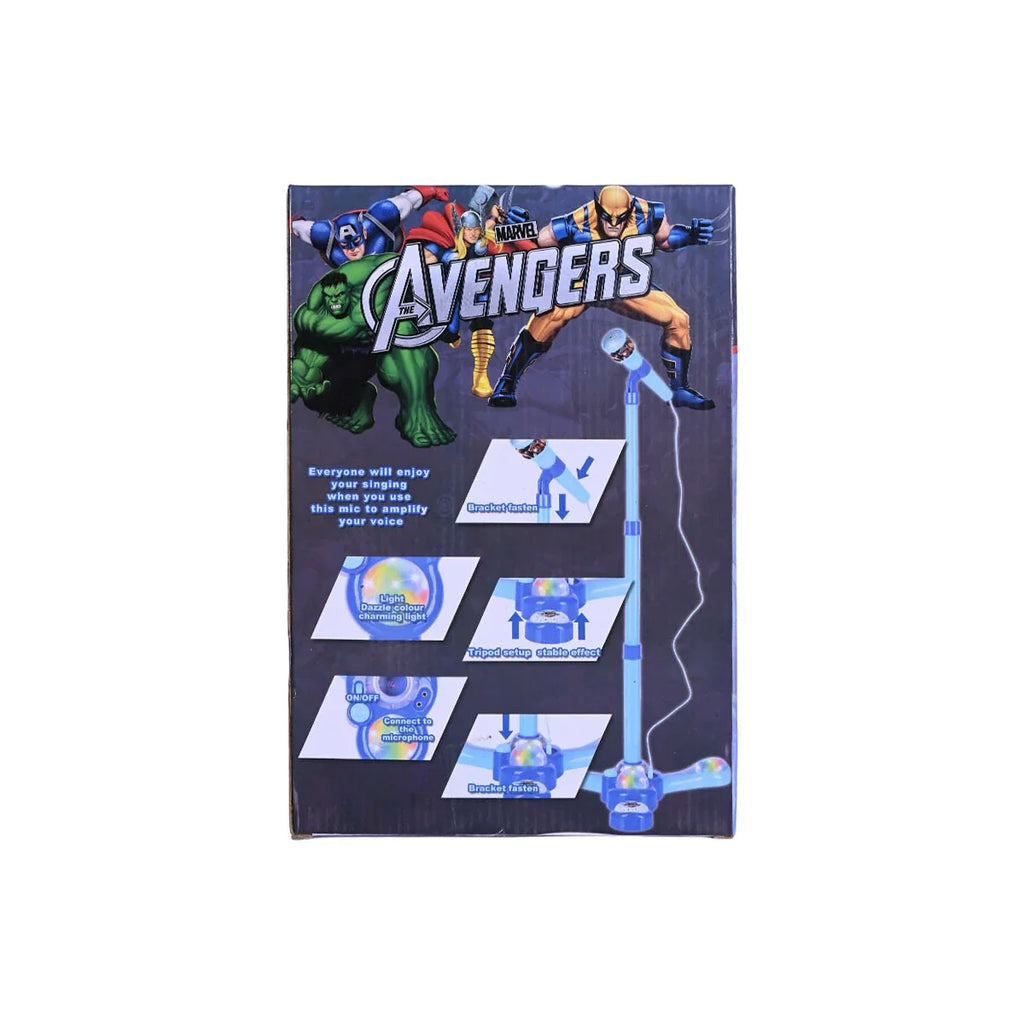 Picture of Marvel The Avengers Adjustable Karaoke Microphone Stand | Voice Amplifier with Lights & Music Connection - by Raja Sahib Kids