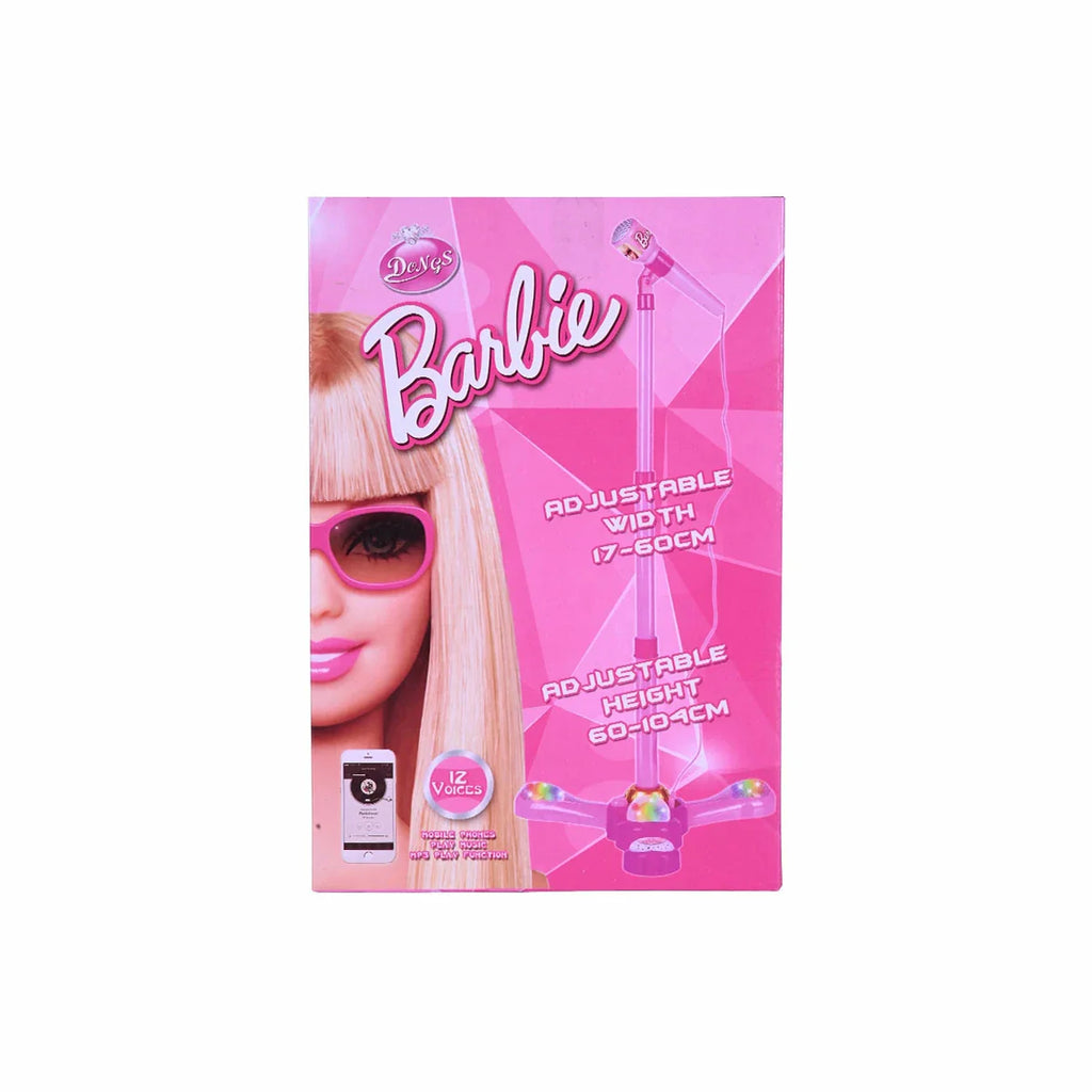 Picture of Barbie Adjustable Microphone Stand | Voice Amplifier with Lights & Music Connection - by Raja Sahib Kids