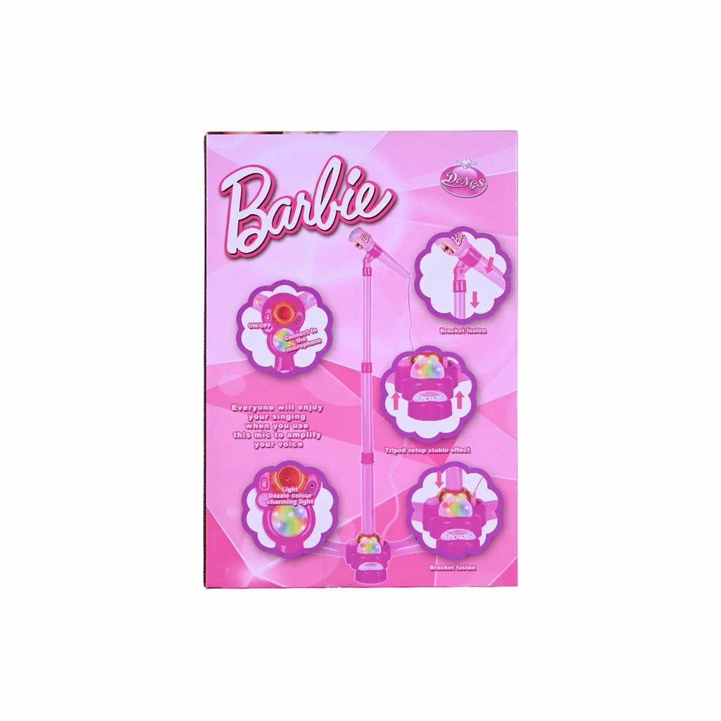 Picture of Barbie Adjustable Microphone Stand | Voice Amplifier with Lights & Music Connection - by Raja Sahib Kids