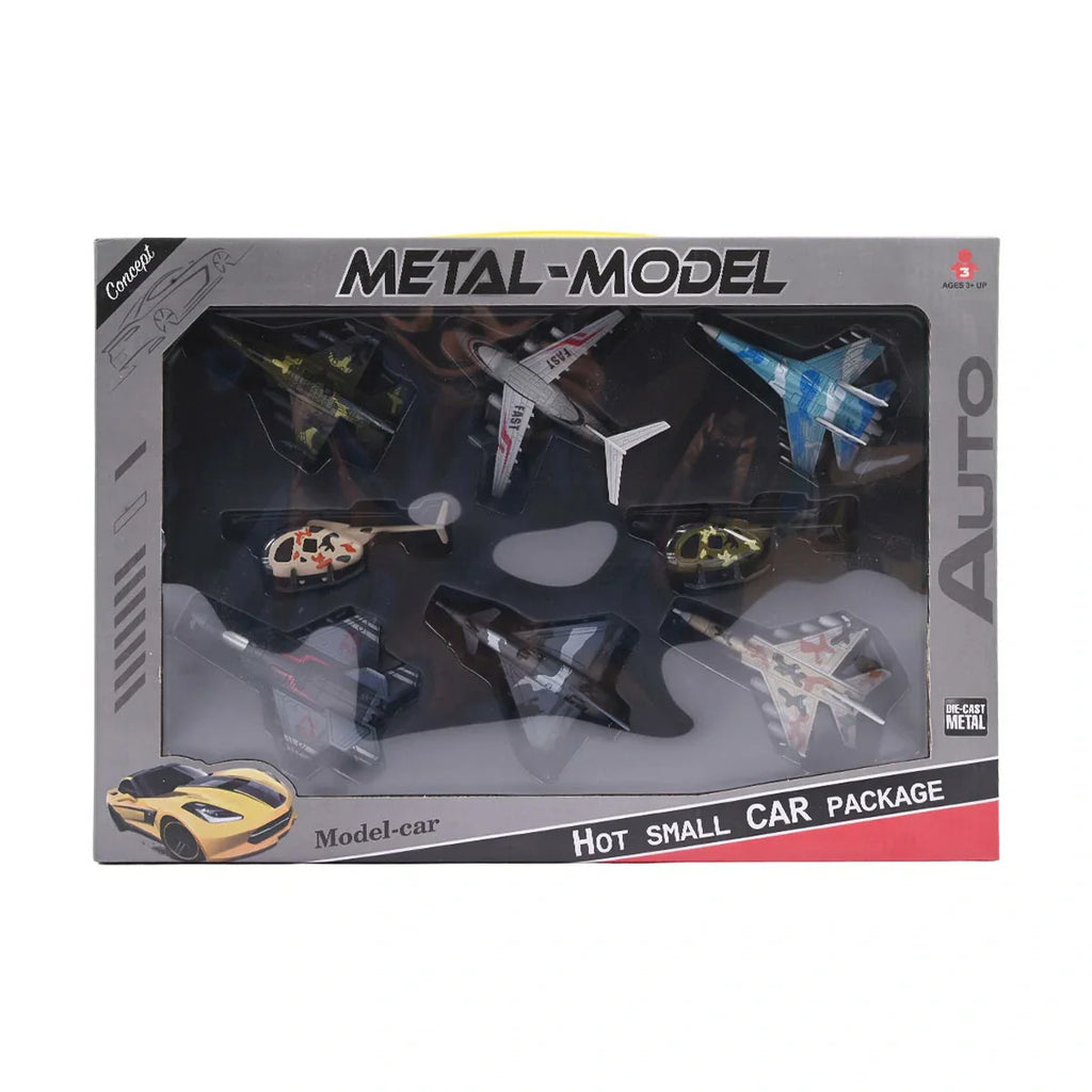 Picture of Metal-Model Die-Cast Aircraft & Helicopter Set - 6 Pcs Military Air Force Collection (Ages 3+) - by Raja Sahib Kids