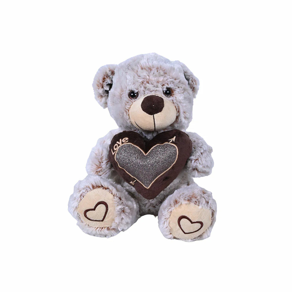 Picture of Love Heart Cute Stuffed Teddy Bear Gift Off White - by Raja Sahib Kids