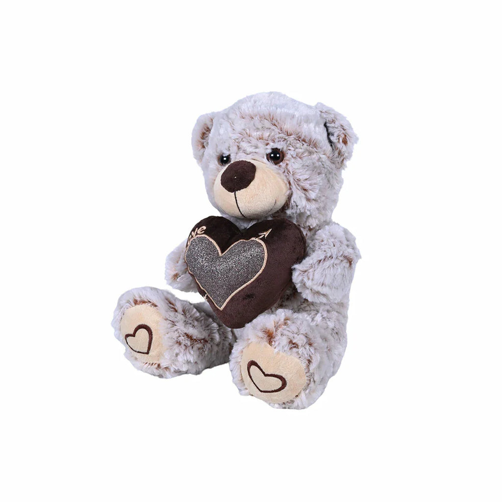 Picture of Love Heart Cute Stuffed Teddy Bear Gift Off White - by Raja Sahib Kids