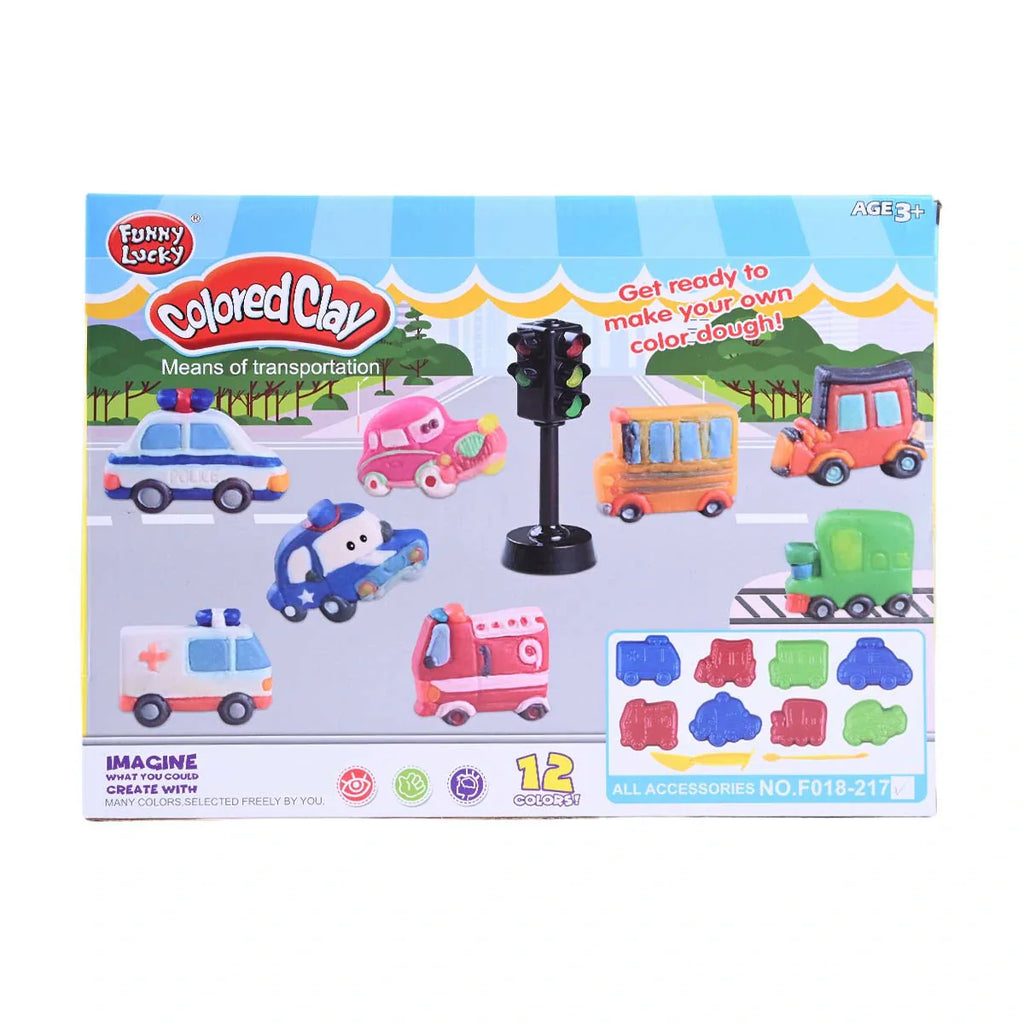 Picture of Colored Clay Imagination Set: 12-Color Dough Kit with Dual Themed Molds - by Raja Sahib Kids