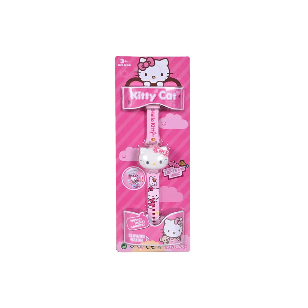 Picture of Musical Hello Kitty Theme Automatic Watch With Light - by Raja Sahib Kids