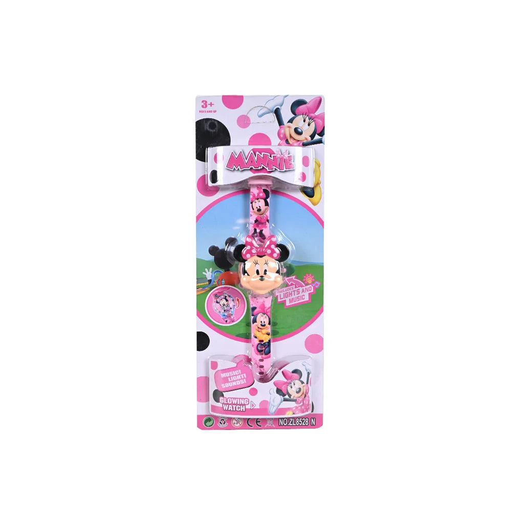 Picture of Musical Mini Mouse Theme Automatic Watch With Light - by Raja Sahib Kids