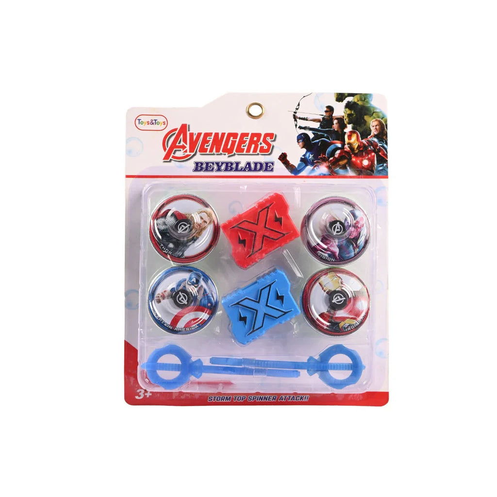 Picture of Avengers Beyblade Storm Top Spinner Attack Battle Set 4 Spinners - by Raja Sahib Kids