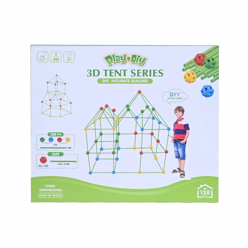 Picture of Diy 3D Tent Series Builder Blocks 138 Pcs - by Raja Sahib Kids