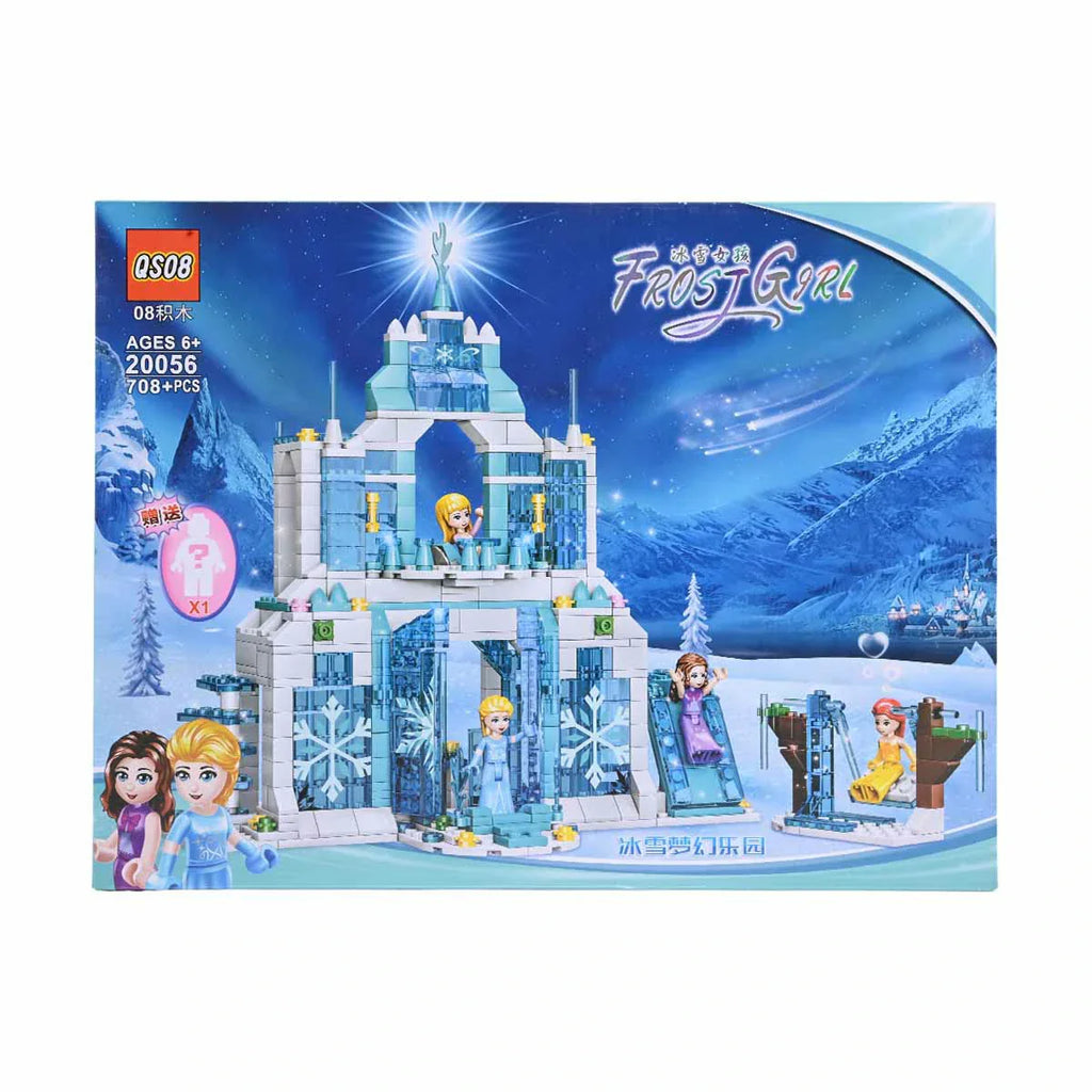 Picture of Frost Girl Ice Kingdom Castle Building Blocks Set - 708+ Piece Enchanted Winter Toy - by Raja Sahib Kids