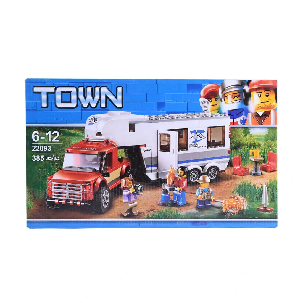Picture of Town Deluxe RV and Pickup Truck Camping Set (22093) - 385 Pcs - by Raja Sahib Kids