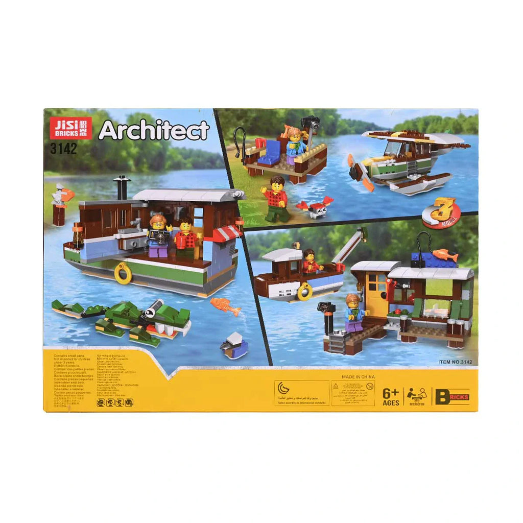 Picture of Jisi Bricks Architect Riverside Boat House Building Block 406 Pcs - by Raja Sahib Kids