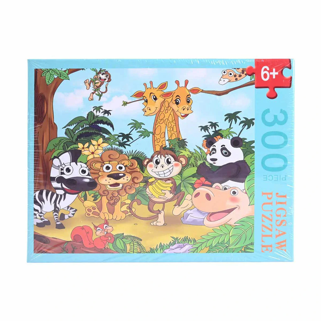 Picture of 300-Piece Jungle Friends Jigsaw Puzzle | Educational & Challenging Fun (Ages 6+) - by Raja Sahib Kids