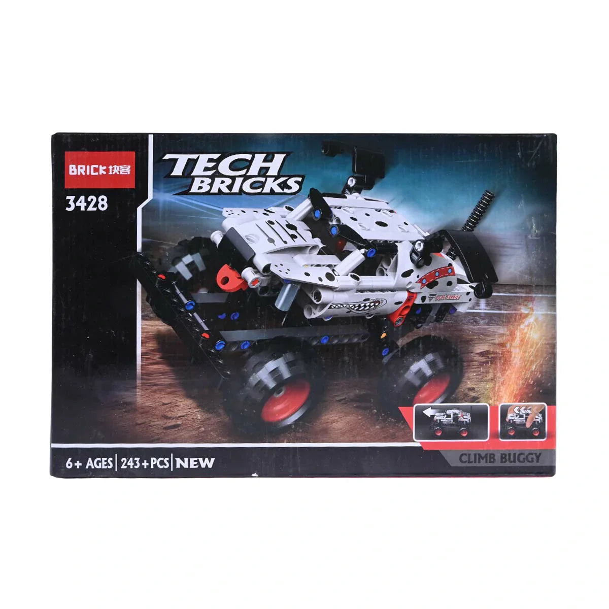 Tech Bricks 2-in-1 Climb Buggy & Monster Truck Building Set (No. 3428 ...