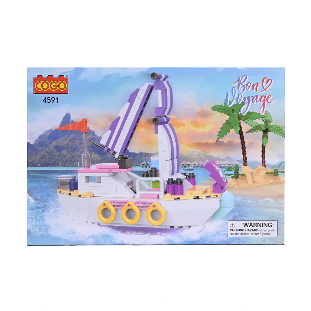 Picture of COGO "Bon Voyage" Sailing Ship Building Blocks Set (4591) - 373 Pcs Construction Toy - by Raja Sahib Kids