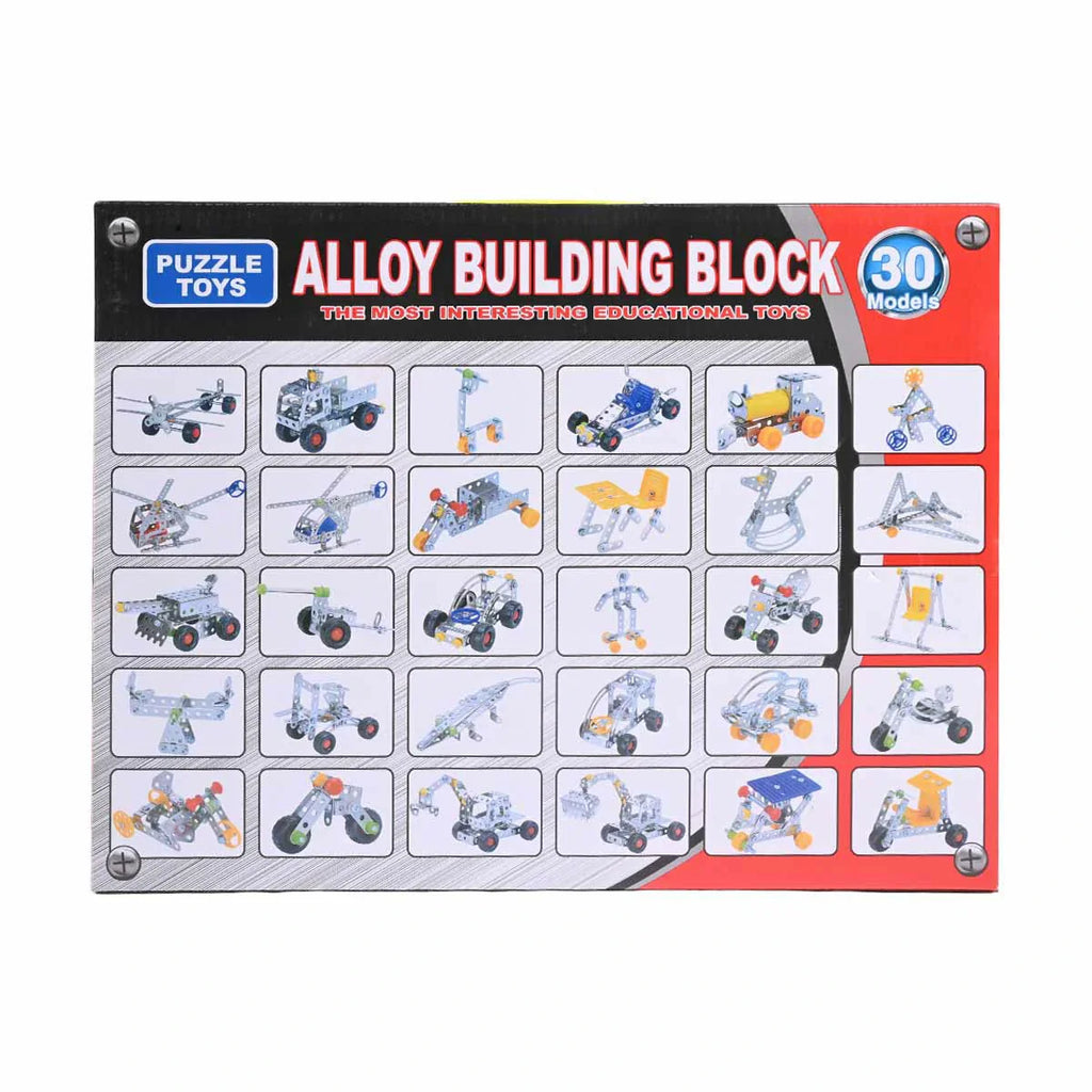 Picture of Puzzle Toys 30-in-1 Alloy Building Block Kit - 242 Pieces Educational Metal Construction Set - by Raja Sahib Kids