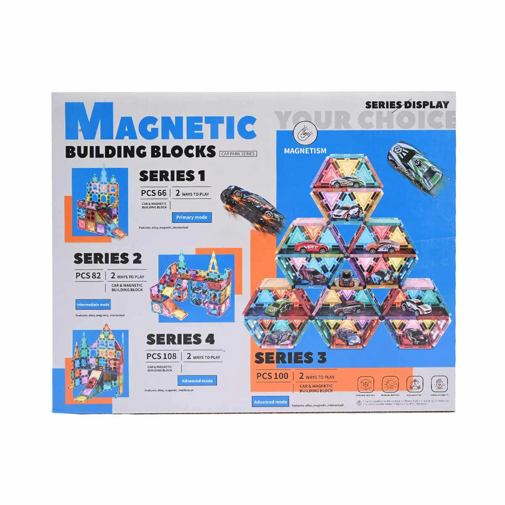 Picture of Magnetic Building Blocks 100 Pcs - Car Park Series 3: Advanced Mode Stem Toy - by Raja Sahib Kids