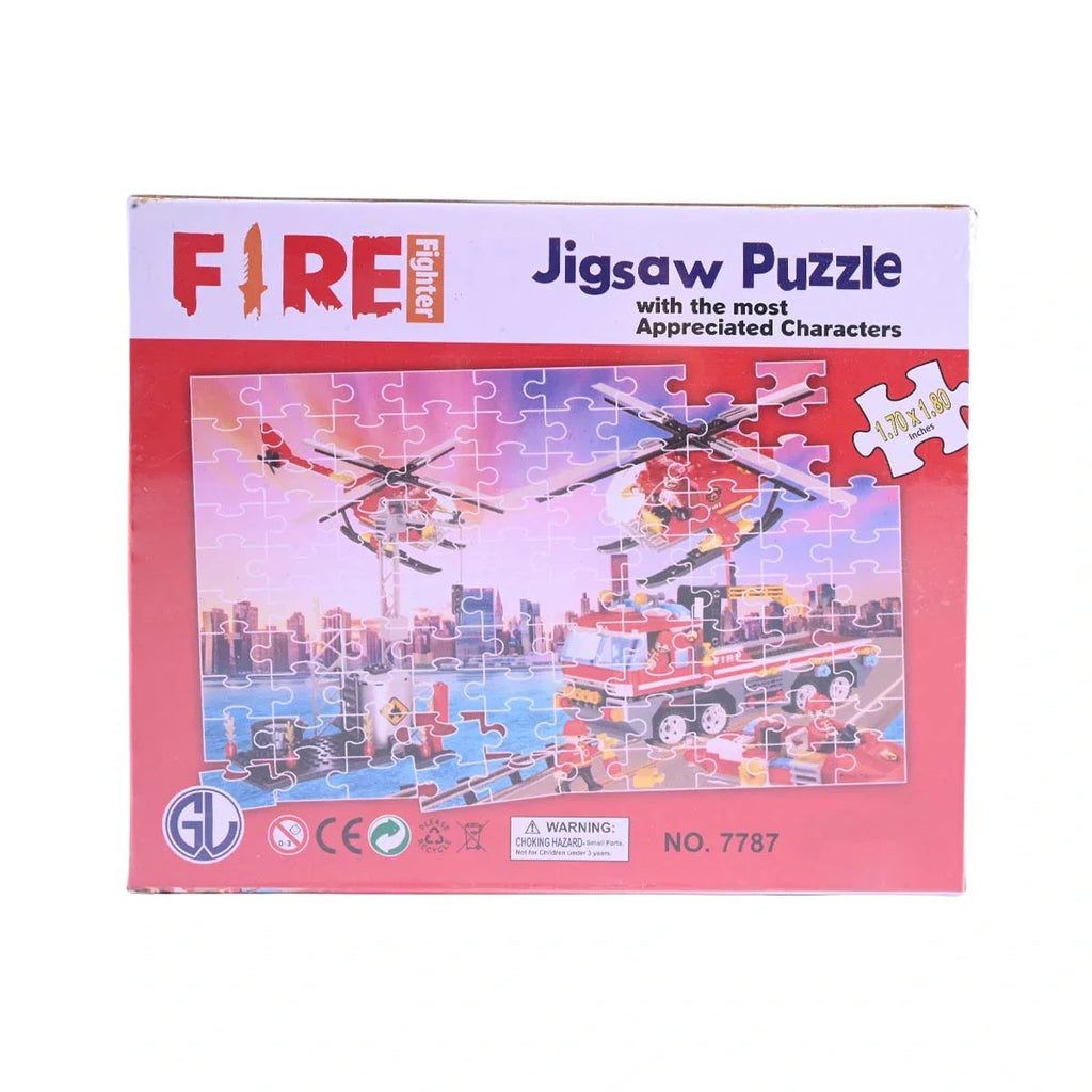 Picture of High-Quality Fire Fighter Jigsaw Puzzle - 100 Pieces - by Raja Sahib Kids