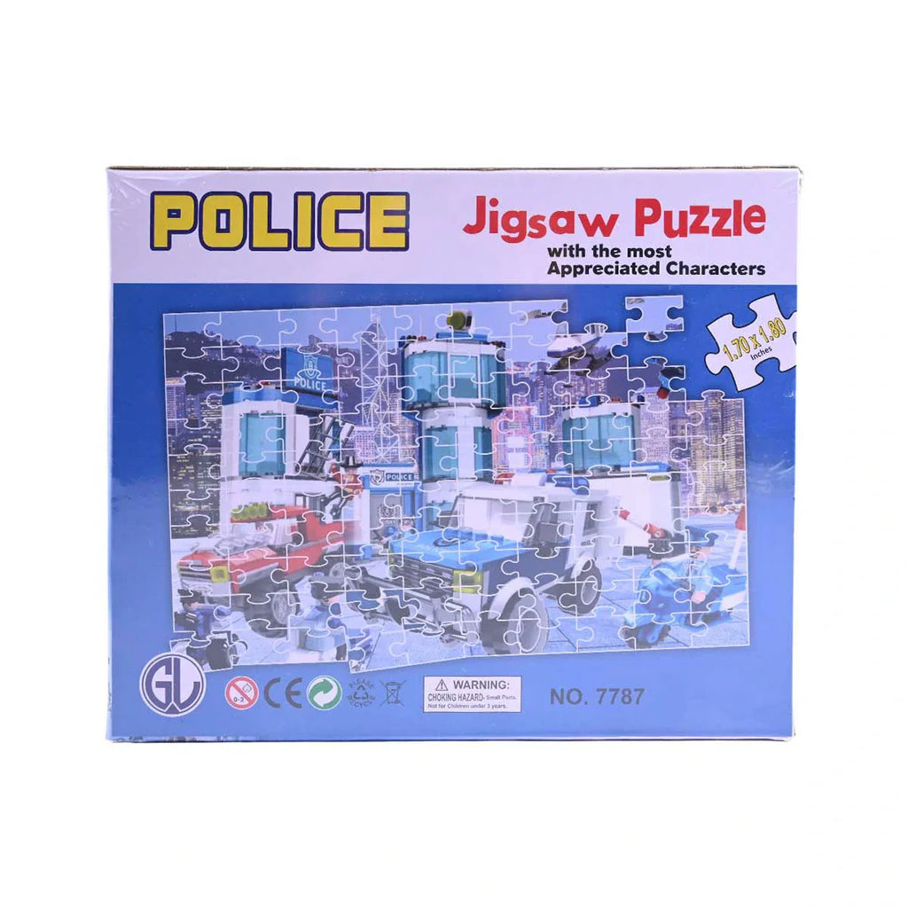 Picture of Police Station Rescue: High-Quality 100-Piece Jigsaw Puzzle - by Raja Sahib Kids