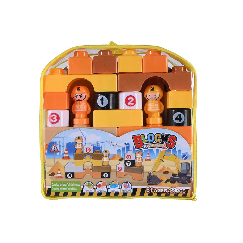 Picture of Construction Crew 29-Piece Jumbo Building Block Set - by Raja Sahib Kids