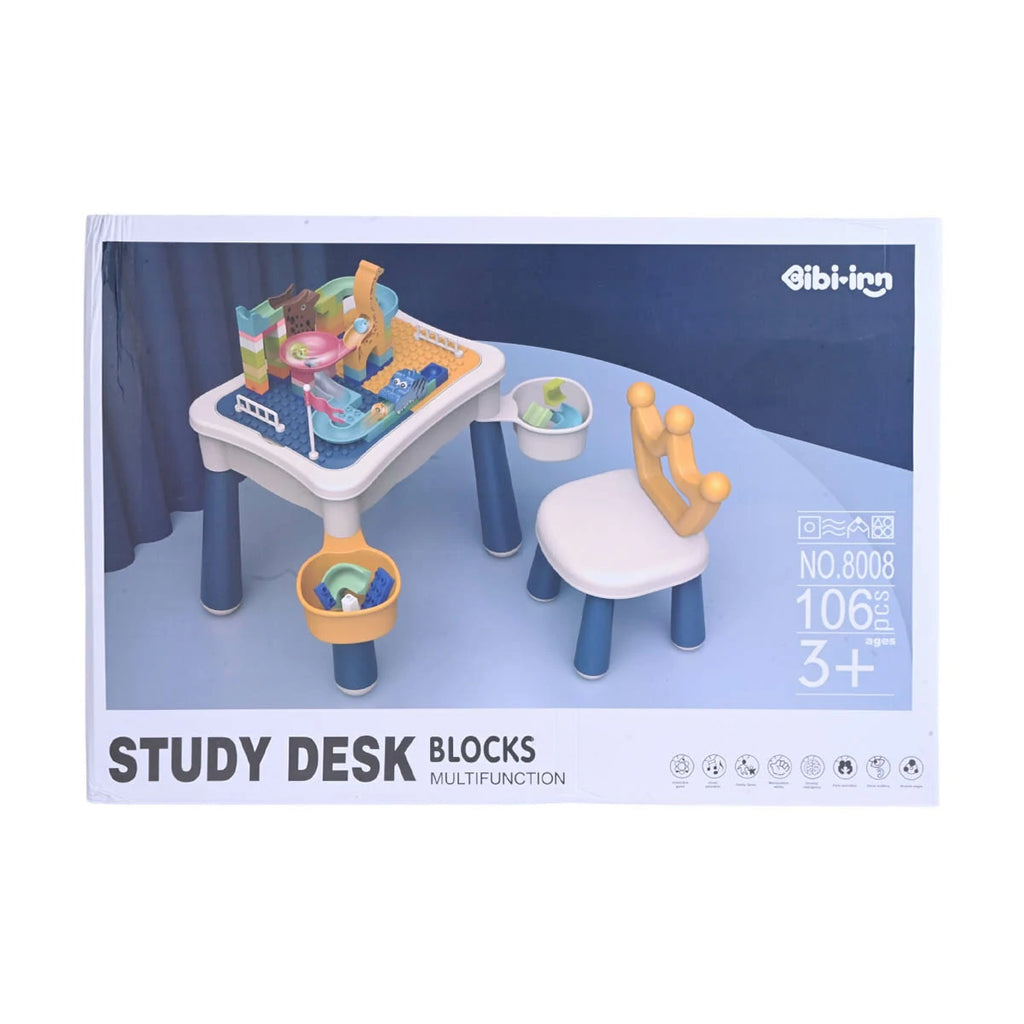 Bibi-inn Multifunction Study Desk & Building Block Table - 106 Piece S ...