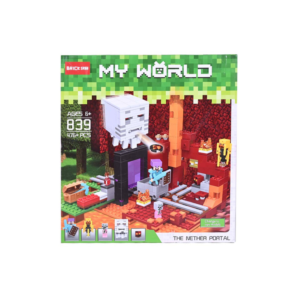 Brick My World The Nether Portal Building Blocks 476 Pcs – Raja Sahib Kids