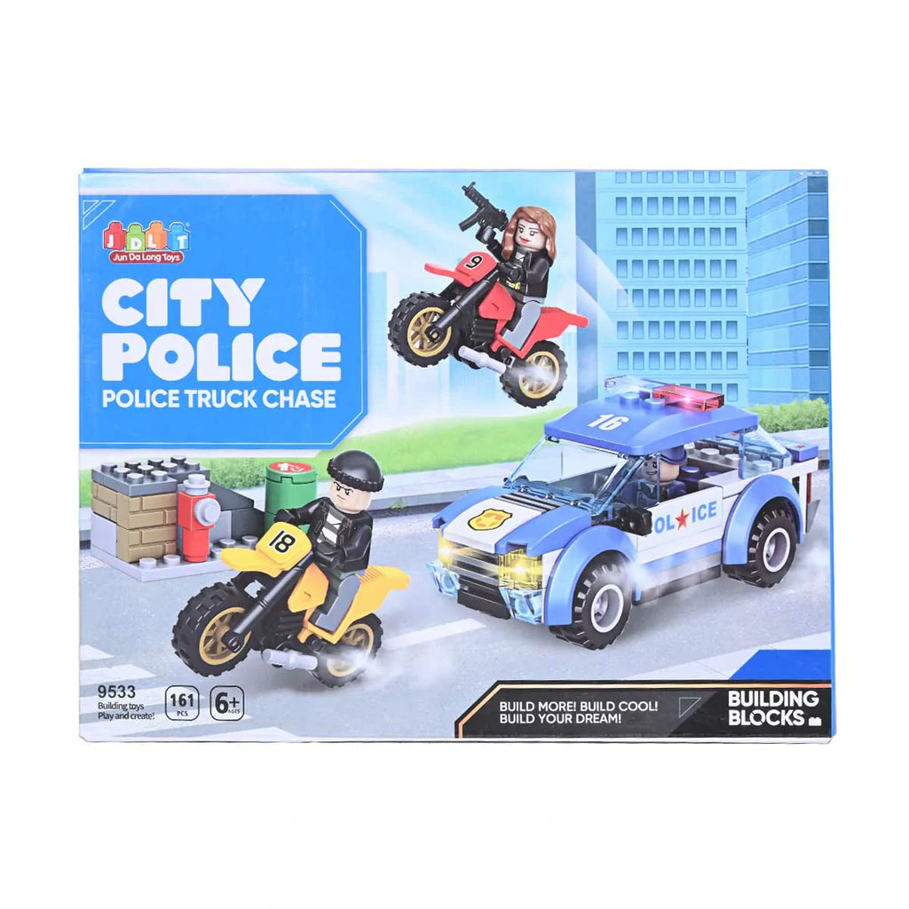 Picture of City Police Truck Chase Building Blocks 161 Pcs - by Raja Sahib Kids