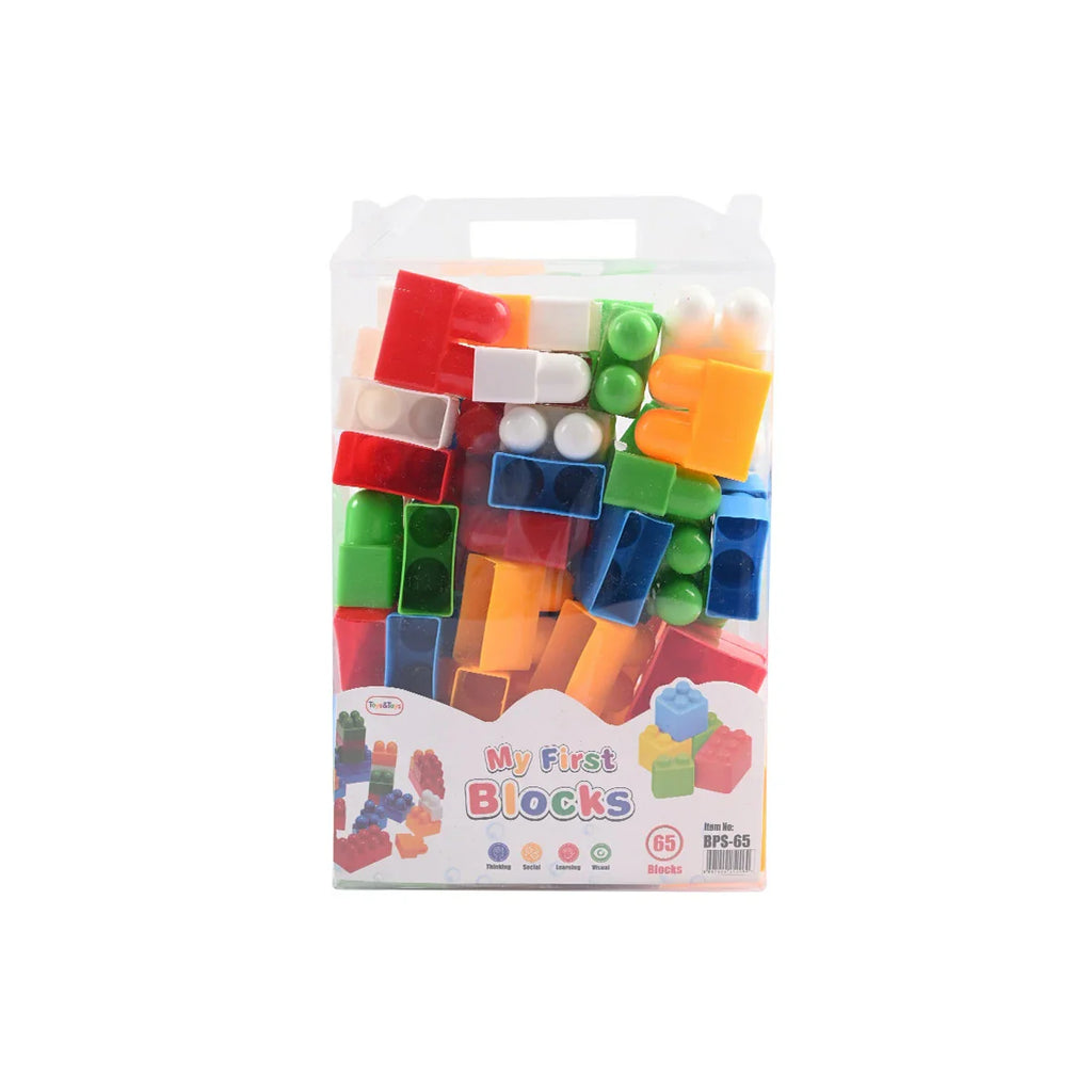 Picture of My First Blocks Classic Large Building Bricks Set for Toddlers 65 Pcs - by Raja Sahib Kids