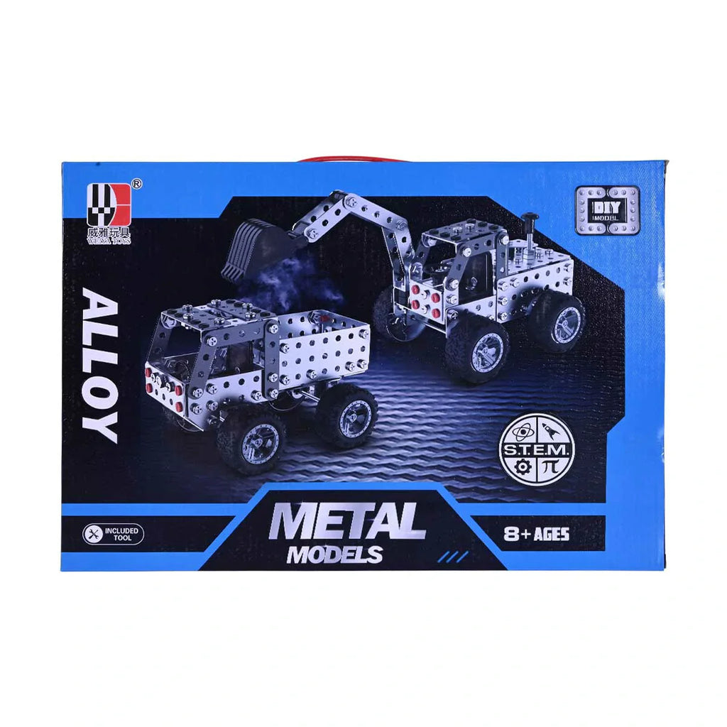 Picture of DIY S.T.E.M. Alloy Metal Construction Models Kit | Multi-Build Vehicle Set Ages 8+ - by Raja Sahib Kids