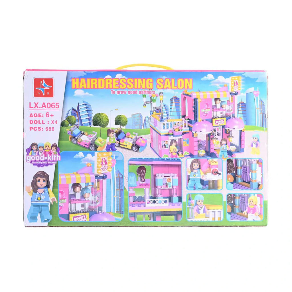 Picture of Good Kith Hairdressing Salon & Beauty Shop Building Set 686 Pieces - by Raja Sahib Kids