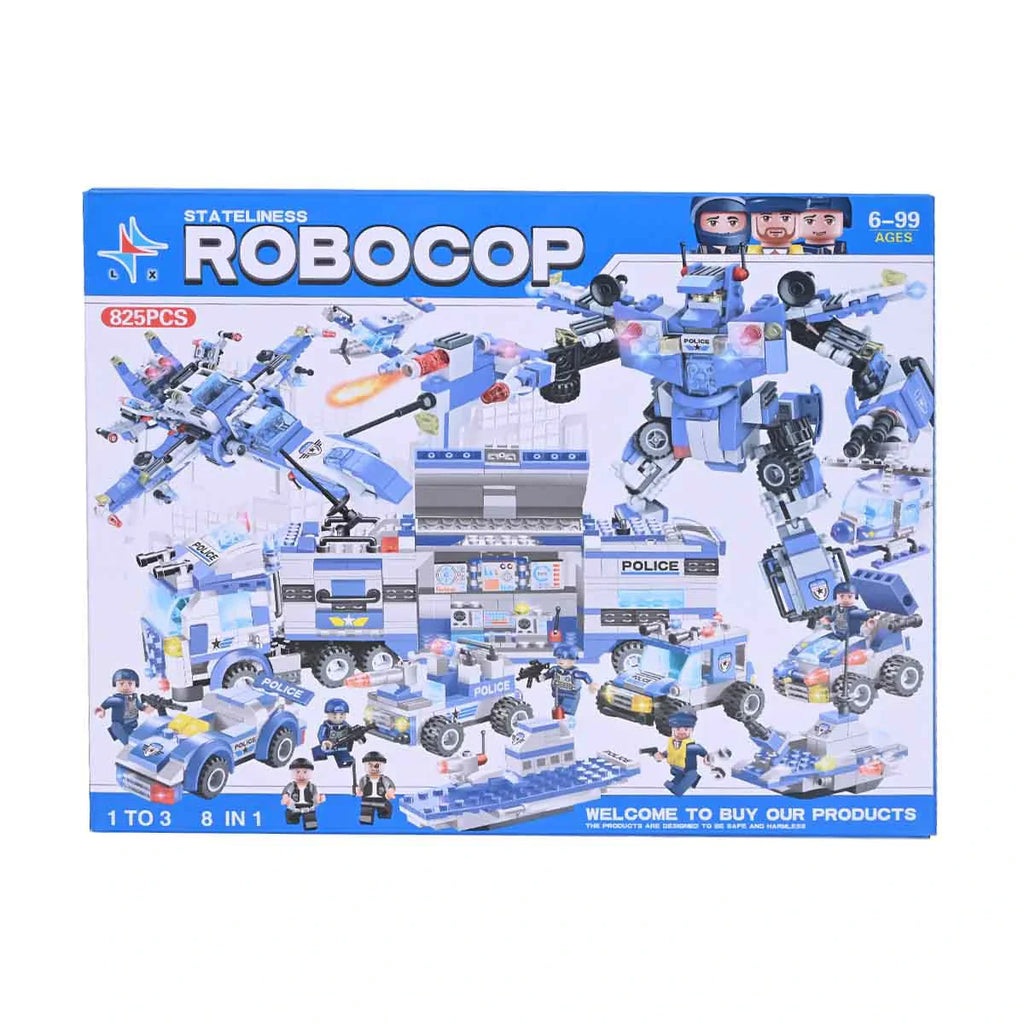 Picture of Stainless Robocop Building Blocks 825 Pcs - by Raja Sahib Kids