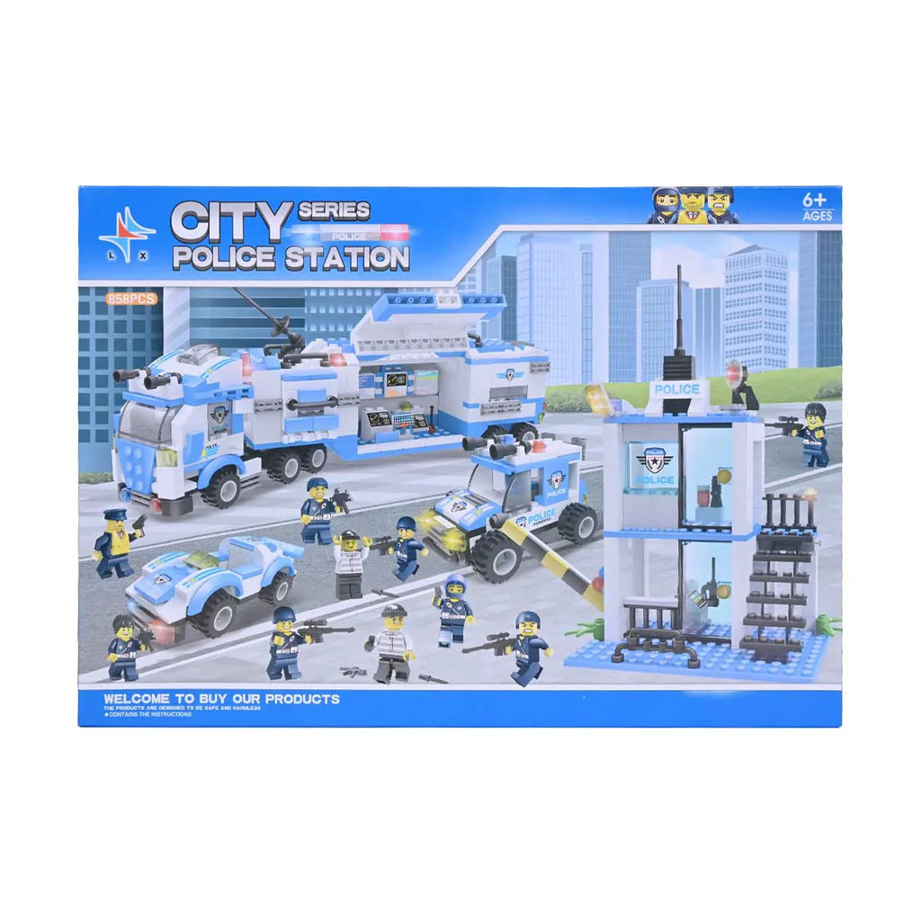 Picture of City Police Station Building Blocks 858 Pcs - by Raja Sahib Kids