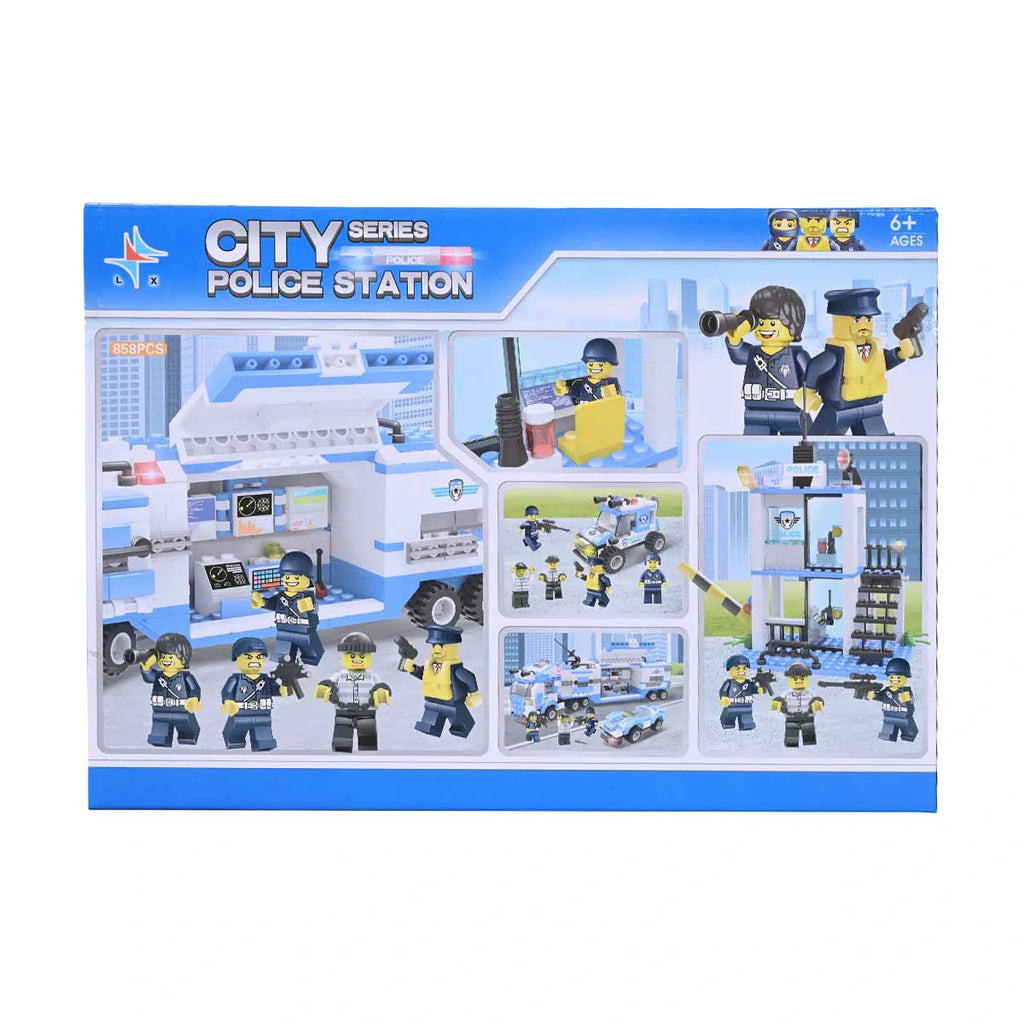 Picture of City Police Station Building Blocks 858 Pcs - by Raja Sahib Kids