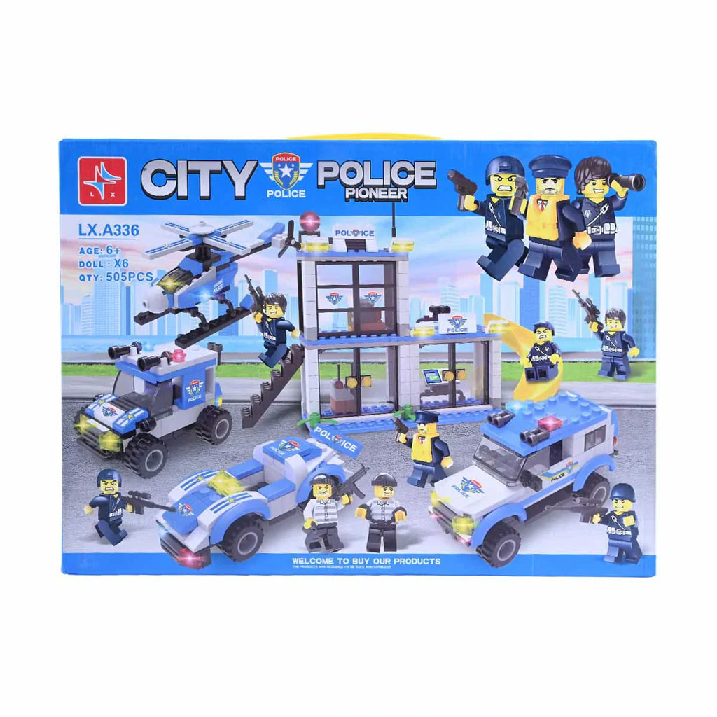 Picture of City Police Pioneer Headquarters Building Set (LX.A336) - 505 PCS - by Raja Sahib Kids