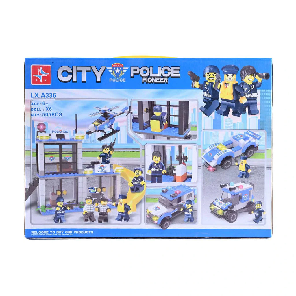 Picture of City Police Pioneer Headquarters Building Set (LX.A336) - 505 PCS - by Raja Sahib Kids