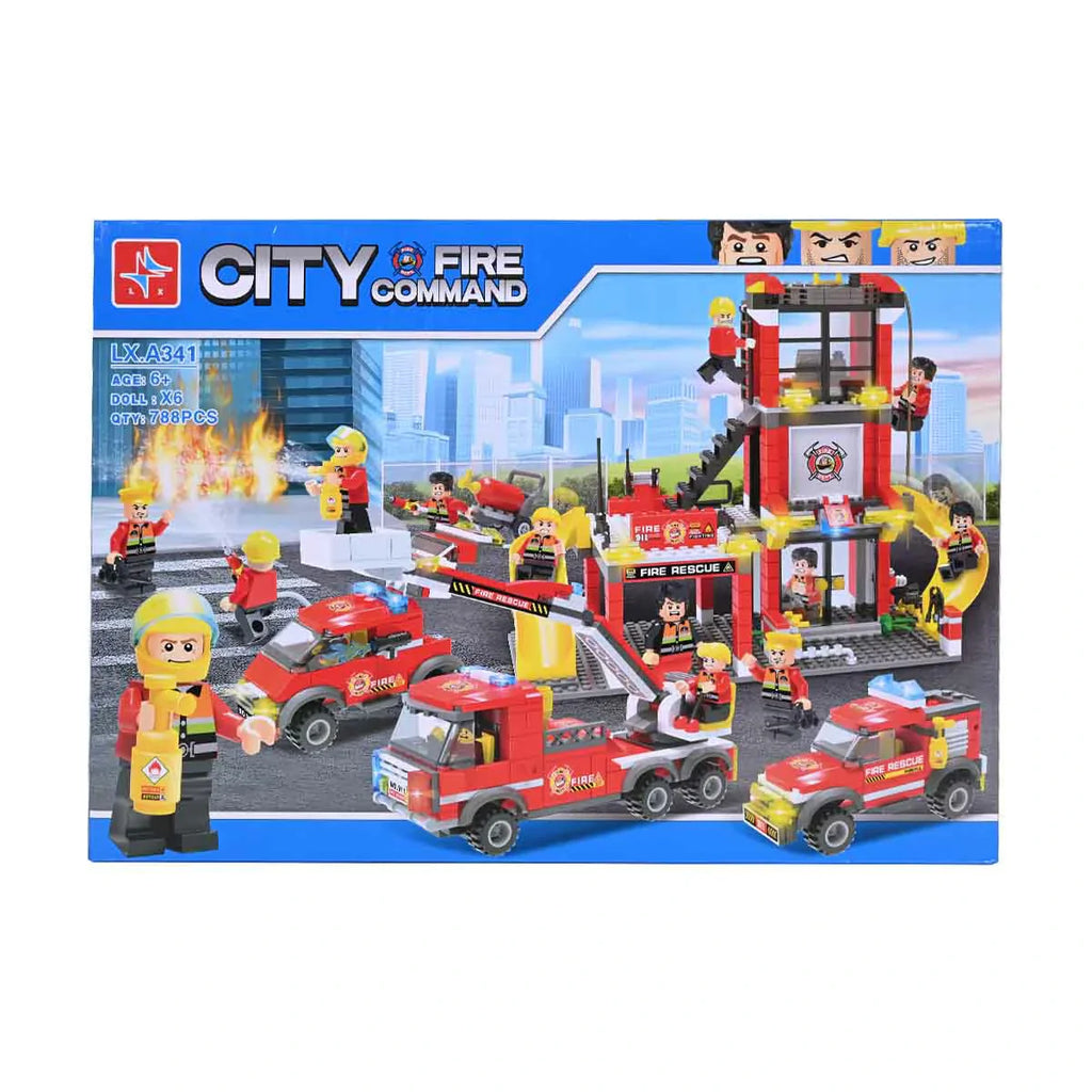 Picture of City Fire Command Building Blocks 788 Pcs - by Raja Sahib Kids