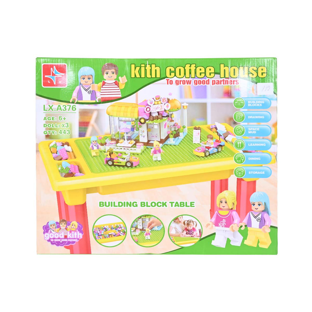 Picture of Kith Coffee House Building Blocks Table 443 Pcs - by Raja Sahib Kids