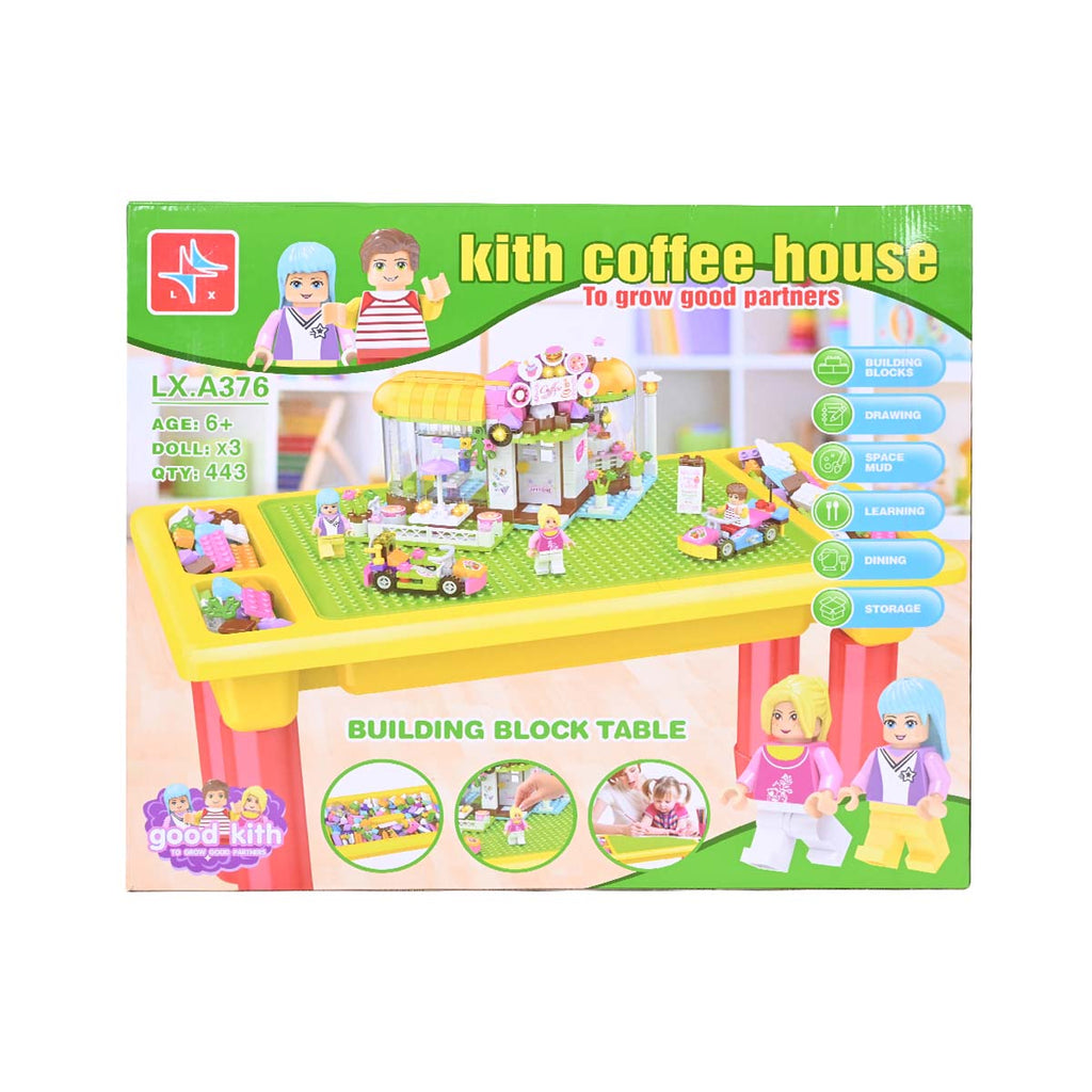 Picture of Kith Coffee House Building Blocks Table 443 Pcs - by Raja Sahib Kids