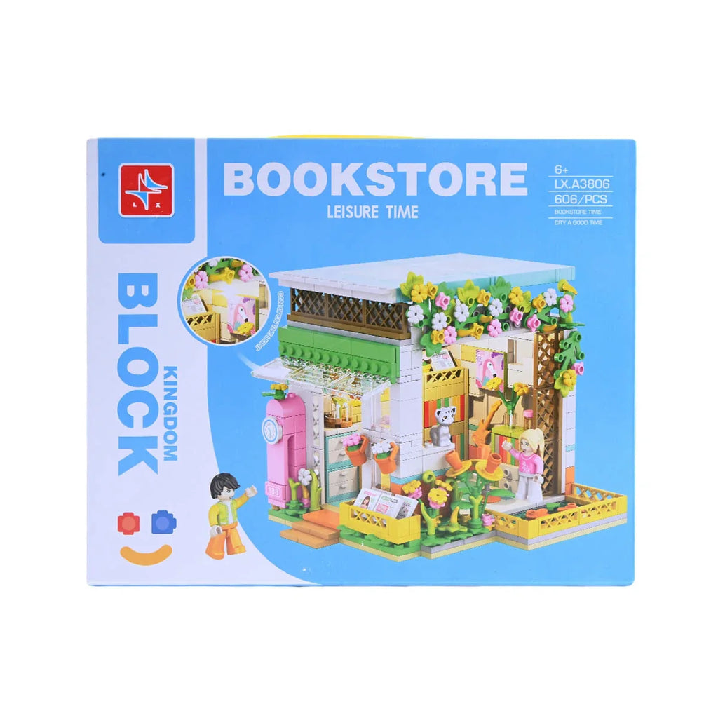 Picture of Block Kingdom Bookstore Leisure Time Building Set (LX.A3806) - 606 PCS - by Raja Sahib Kids