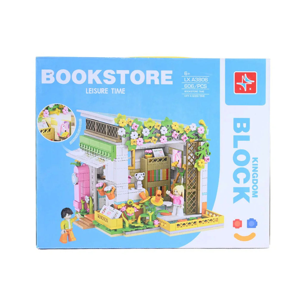 Picture of Block Kingdom Bookstore Leisure Time Building Set (LX.A3806) - 606 PCS - by Raja Sahib Kids