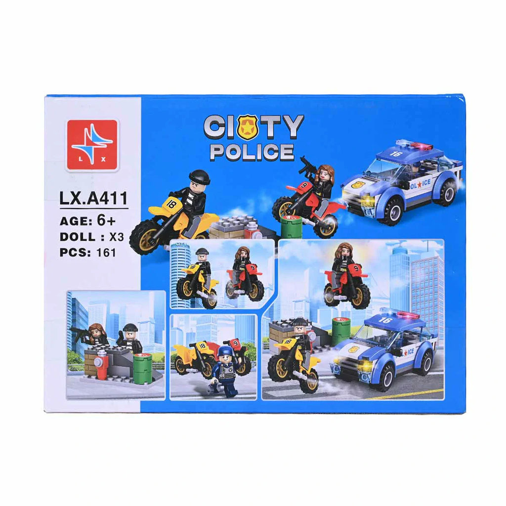 Picture of City Police Building Blocks 161 Pcs - by Raja Sahib Kids