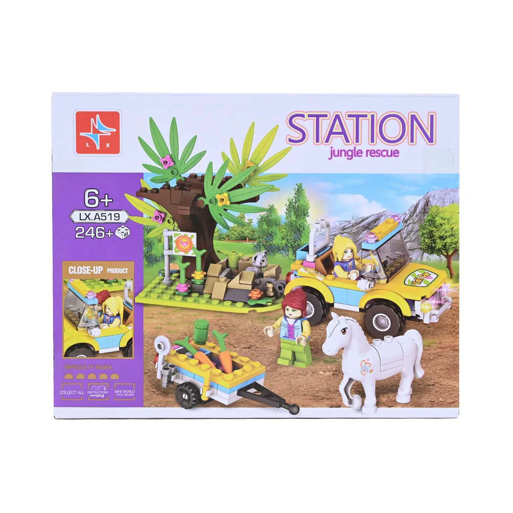 Picture of Station Jungle Rescue Building Blocks 246 Pcs - by Raja Sahib Kids