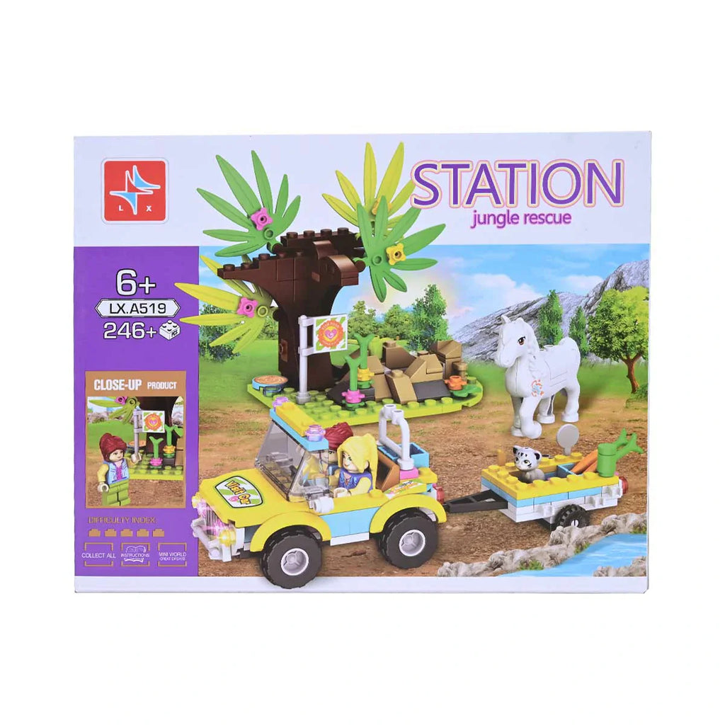 Picture of Station Jungle Rescue Building Blocks 246 Pcs - by Raja Sahib Kids