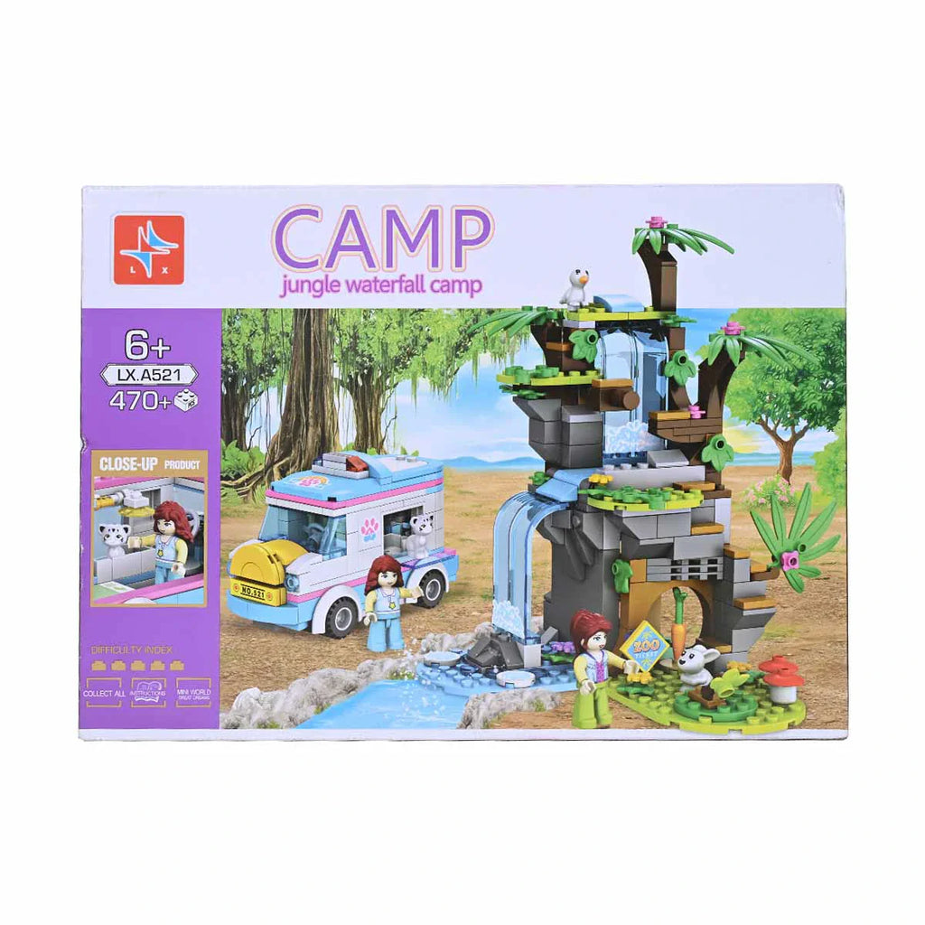 Picture of Jungle Waterfall Camp Building Blocks 470 Pcs - by Raja Sahib Kids